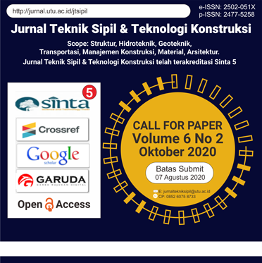 Jurnal Teknik Sipil Dan Teknologi Konstruksi